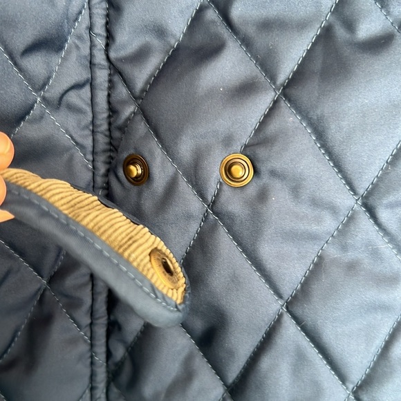 Dark Blue Diamond Quilted LL BEAN Snap & Zip Insulated Vest Medium - Picture 3 of 7